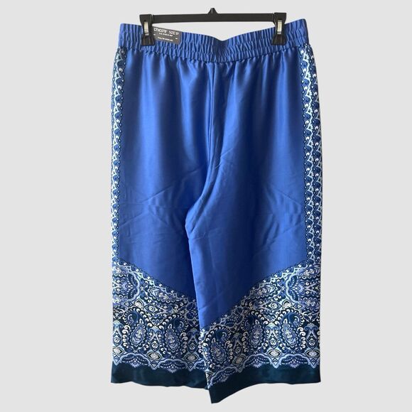 Chico’s Pull-on Paisley Drawstring Cropped Pants Women’s Petite 1P 8/10 NWT - Picture 5 of 8